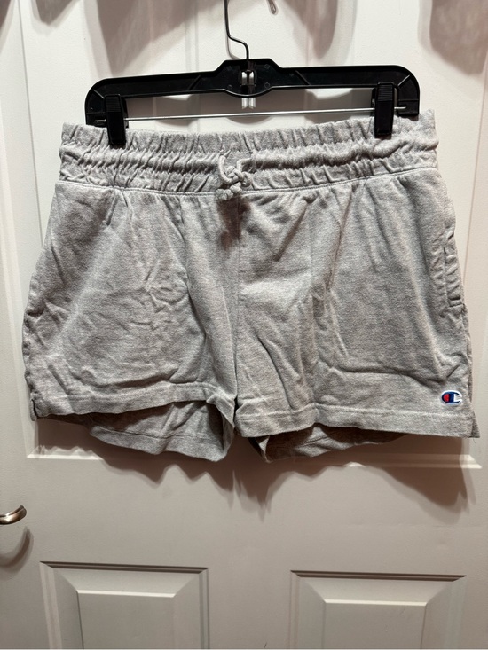Champion Pants - Champion Women's Gray Terry Shorts with Elastic Waist and Pockets Size L